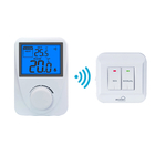Blue Backlight Wireless RF Gas Boiler Non-programmable Thermostat With Heat / Off / Cool Switch