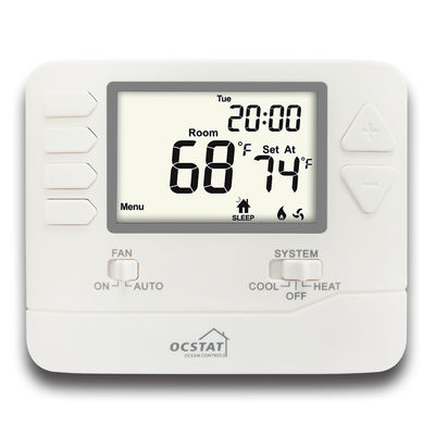 White Non-Programmable Digital Room Thermostat with LCD Display