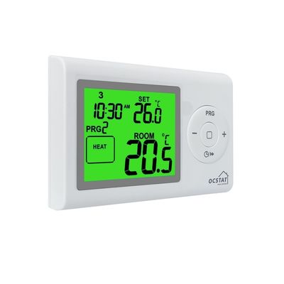 White Color Digital Room Thermostats with Digital Display Style