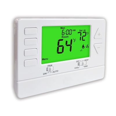 Riseem 24V Non-programmable Commercial Heat Pump Thermostats in White for Large Buildings