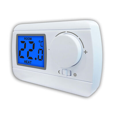 Switchable Voltage 24-230V RF Room Non-programmable Thermostat Wall-mounted ABS Material Providing Wireless Communication and Easy Setup