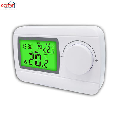 White Shell Color Control Room RF Wireless Thermostat Offering Supply 2AA Size Battery for Command Center and Control System Integration