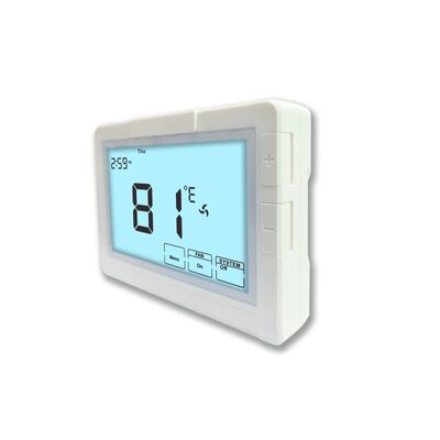 Temperature Ranges 32°F to 99°F Electronic Room Thermostat Wall Junction Box Mounting Power Supply 2 AAA Batteries or 18 30 VAC NEC Class II