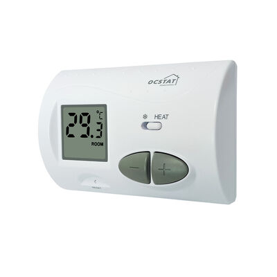 Temperature Ranges 0°C to 35°C in 0.1°C Increments Wireless Room Thermostat Featuring LCD Display and 868MHZ Wireless Operating Frequency for Energy Management
