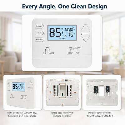 Miuputake Adjustable Thermostat 5-10A Amp Industrial Air Source Heat Pump Controller for Energy Efficiency