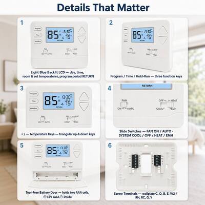 Miuputake Adjustable Thermostat 5-10A Amp Industrial Air Source Heat Pump Controller for Energy Efficiency