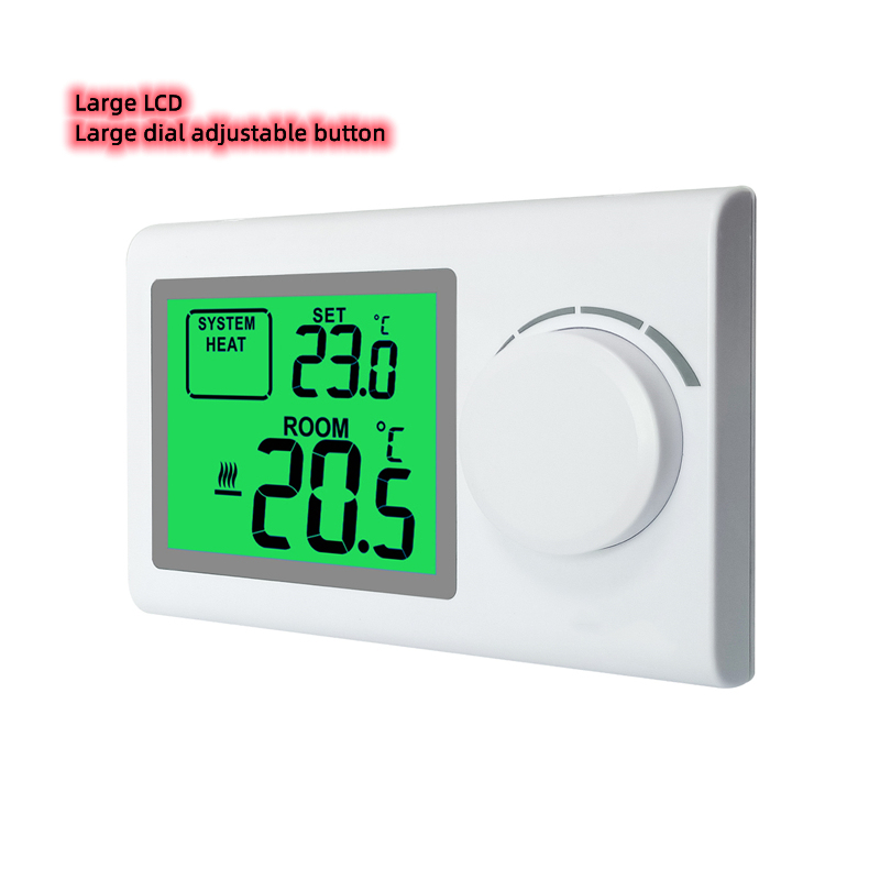 Riseem Digital Display Style Boiler Room Thermostat with Temperature Control and Programmable Function