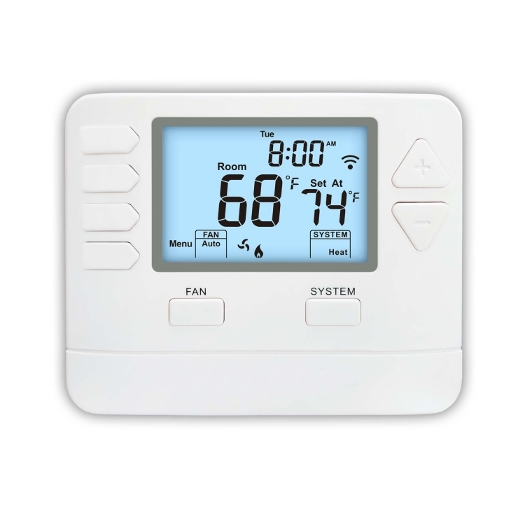 Riseem 18-30 VAC NEC Class II 7 Day Programmable Thermostat for Smart Life and Alexa Compatibility