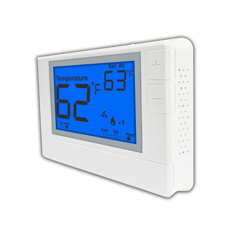 Riseem COOL System Operation Wired Room Thermostat 5.00" W X 3.81" H X 1.06" D Non-programmable with Physical Dimensions