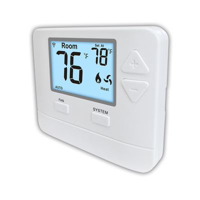 WIFI LCDのABS非プログラム可能なデジタル家のサーモスタット24Vを熱するHVAC