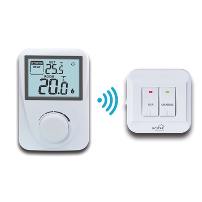 Riseem ホワイト カラー ABS RF 無線 デジタル 部屋 温度調節器 非 プログラム可能