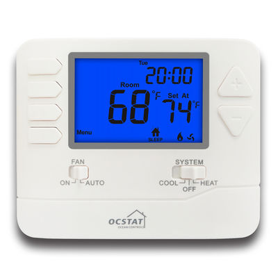 OCSTAT 省エネ 24V 有線プログラマブルルームデジタルサーモスタット (暖房/冷房用)