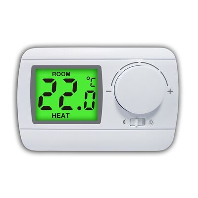 オレンジバックライト色ボイラールームサーモスタット、20℃で±1℃の温度測定精度を提供し、ボイラー管理用のサイズ119 X 80 X 31 mm