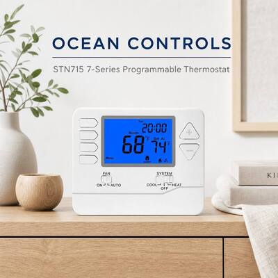 24V 2H 2C 7日 プログラム可能なHVACエアコン ホテル 恒温器 コンパクト 物理寸法 4 72 W X 3 85 H X 1 06 D HVAC制御用